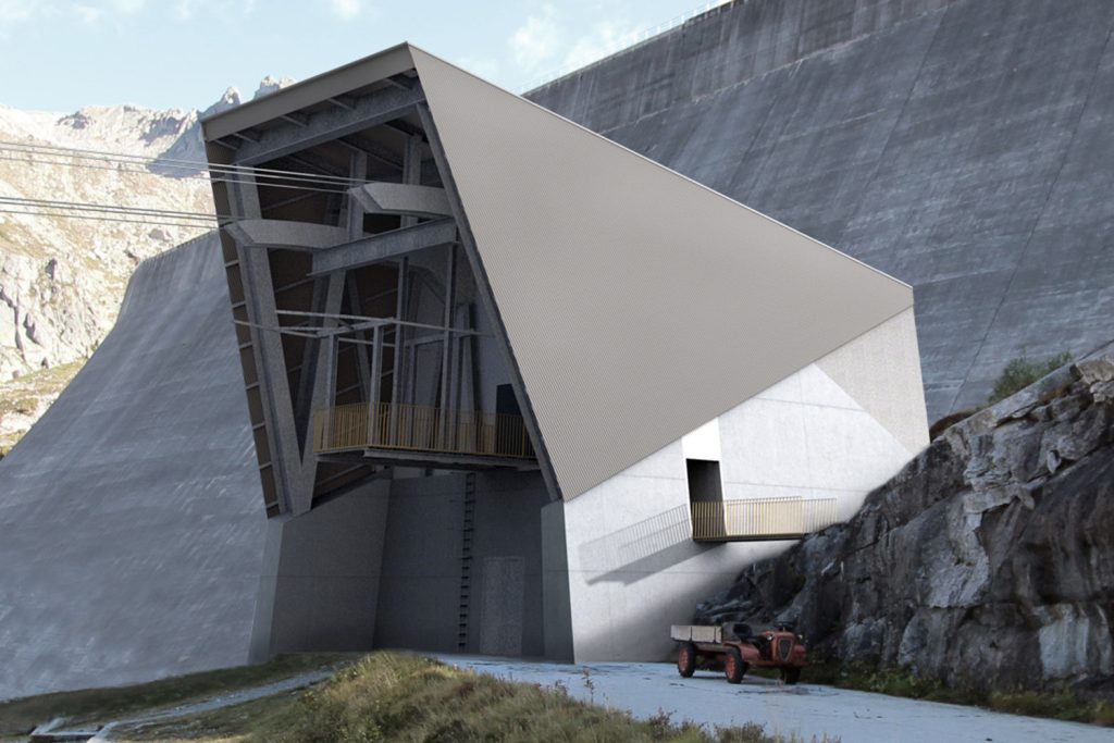 Alder Clavuot Nunzi Architekten ETH SIA: Visualisierung der Bergstation